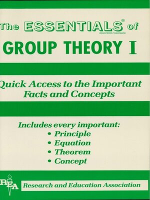 cover image of Group Theory I Essentials